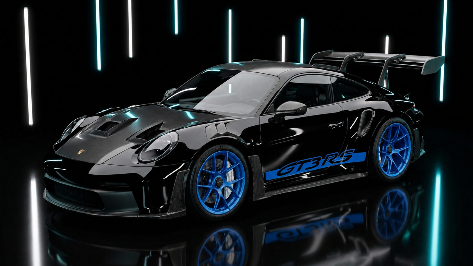 Porsche 911 GT3 RS de ejemplo en el estudio de CARBORA